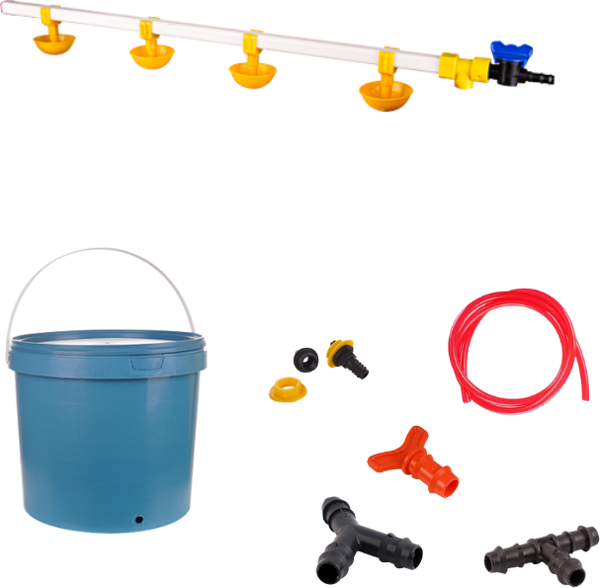 TavPet Nipel Civciv Suluğu 20 Lt Depolu Küçük Yaylı Çanaklı (Set/29) - Image 1