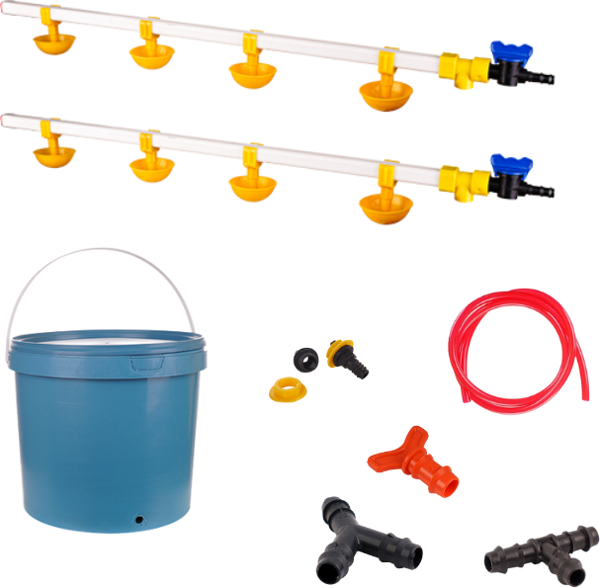 TavPet Nipel Civciv Suluğu 20 Lt Depolu Küçük Yaylı Çanaklı (Set/30) - Image 1