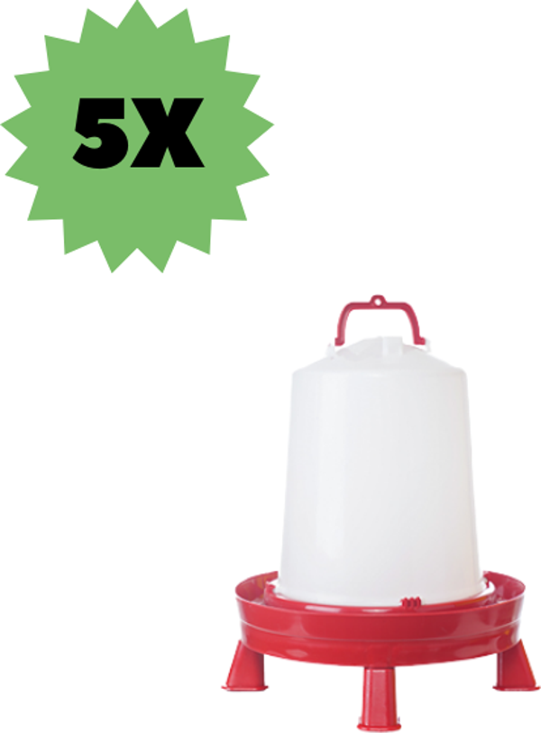 TavPet Tavuk Suluğu Ayaklı 12 Lt Alttan Dolum Askılı 5 Adet - Image 1