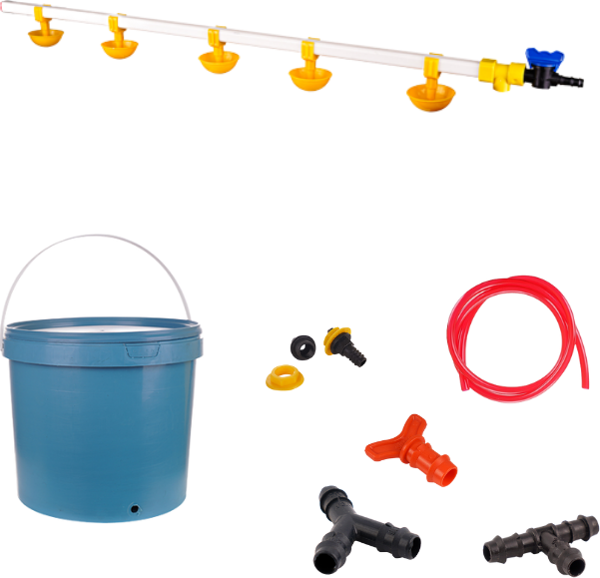 TavPet Nipel Civciv Suluğu 20 Lt Depolu Küçük Yaylı Çanaklı (Set/31) - Image 1