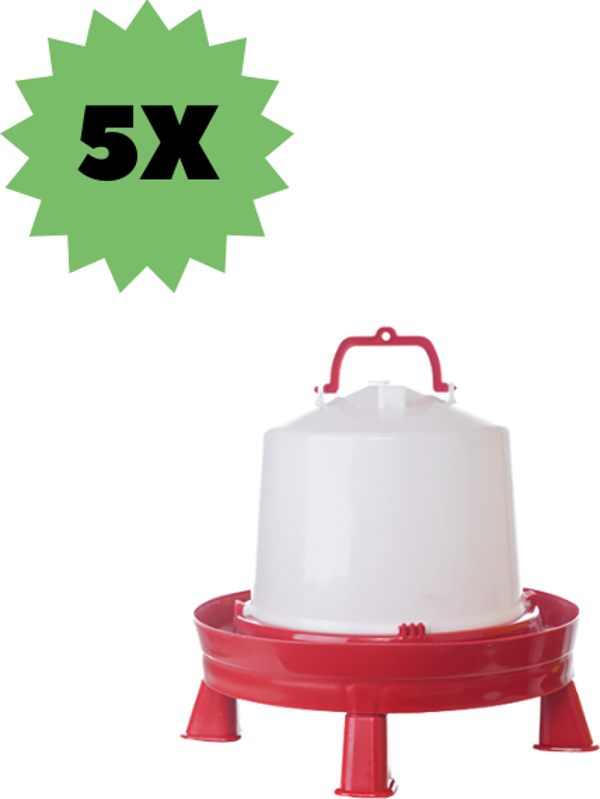 TavPet Tavuk Suluğu Ayaklı 8 Lt Alttan Dolum Askılı 5 Adet - Image 1