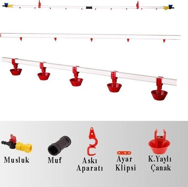TavPet Nipel Suluk Sistemi 50 Metre Hat Yaylı Çanaklı - Image 1