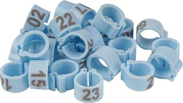 TavPet Güvercin Bileziği 25 Lik Pk. Numaralı Mavi - Image 1