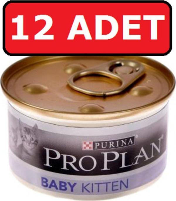 Pro Plan Baby Kitten Tavuklu Yavru Kedi Konservesi Yaş Mama 12 Adet X 85 Gr - Image 1