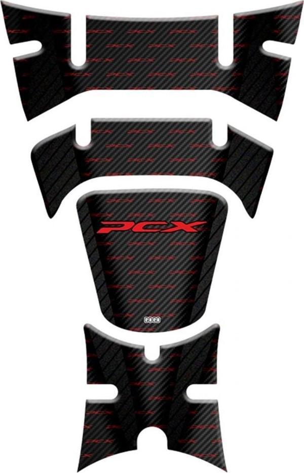 Gogo Tank Pad 003 Siyah-kırmızı 4 Parça Honda Pcx 125 2018-2020 - Image 1