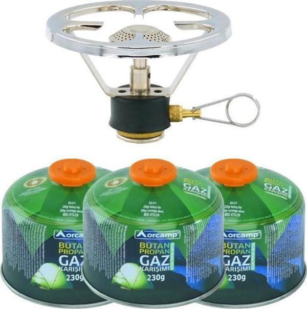 Orcamp Siboplu Kartuş Ocak+3 Adet 230 gr Tüp ORC-001-A3 - Image 1
