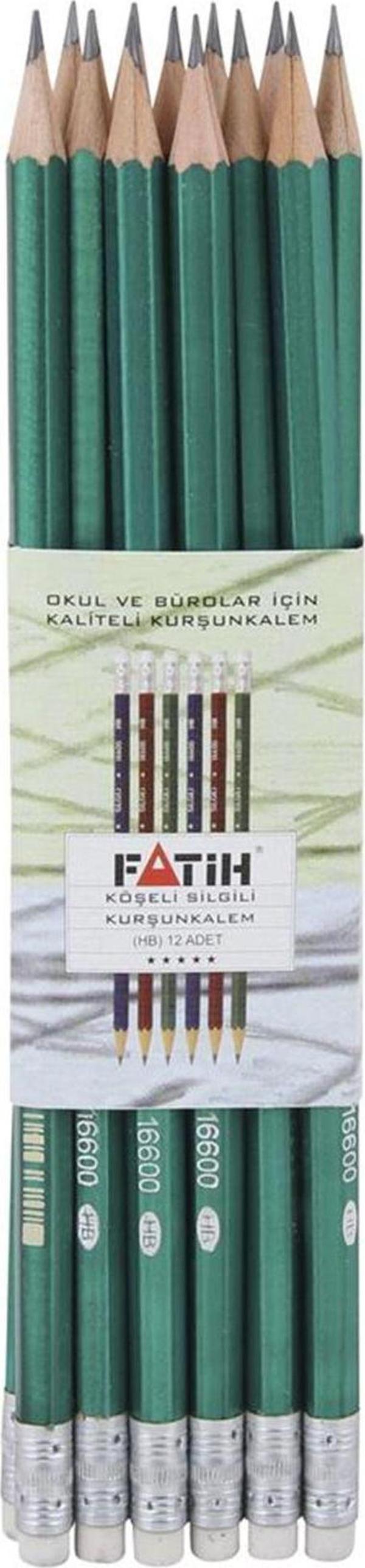 Fatih Kurşun Kalem Köşeli Silgili 144'lü - Lisinya - Image 1