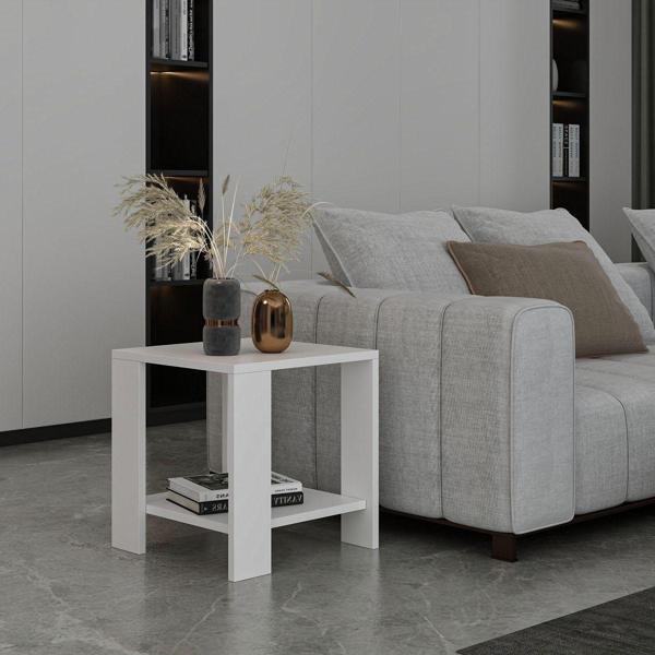 Antec Design Midi Yan Sehpa Beyaz 40 x 40 cm - Image 1
