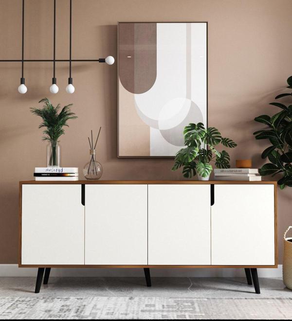 Vm Vertex Mobilya Latina Modern Konsol 180 Cm Ceviz - Beyaz - Image 1