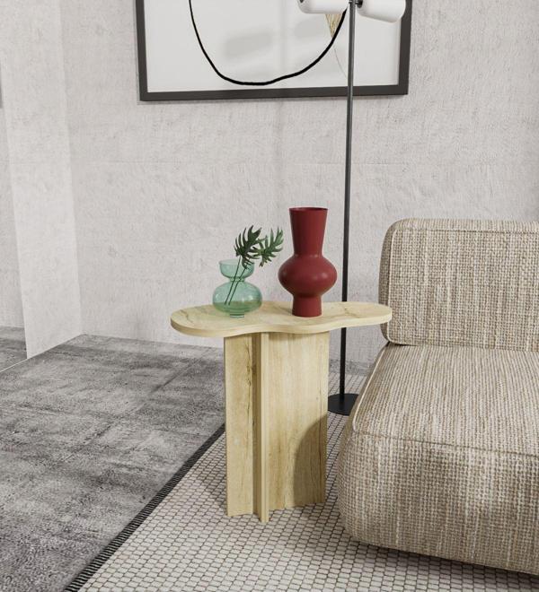 Vm Vertex Mobilya Messina Safir Meşe Yan Sehpa - Image 1