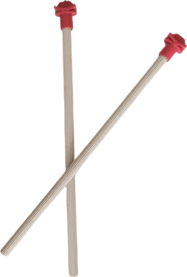 Markapet Doğal Ahşap Kuş Tüneği 1.2 cm-25 cm Standart  Kırmızı (2 Adet) - Image 1