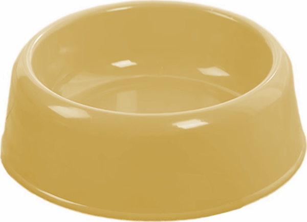 Markapet Kedi Köpek Plastik Mama Ve Su Kabı 20 cm - 200 ml Sarı - Image 1