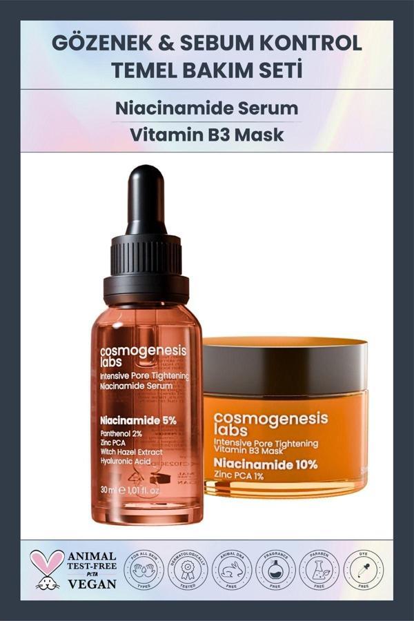 Cosmogenesis Labs Gözenek & Sebum Kontrol Vegan Temel Cilt Bakım Seti - Image 1