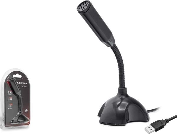 Hadron HDX2751 90cm USB Kablolu Masaüstü Bilgisayar Mikrofonu - Siyah - Image 1