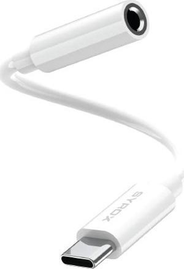 Syrox DT22T-A Type-C - 3.5mm AUX Dönüştürücü - Beyaz - Image 1