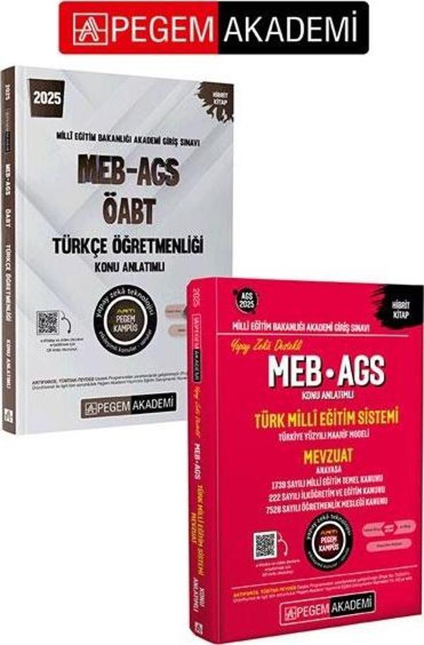 PEGEM AKADEMİ 2025 MEB-AGS-ÖABT Türkçe Öğretmenliği Konu Anlatımlı + 2025 MEB-AGS Konu Anlatımlı Tür - Pegem Akademi Yayıncılık - Image 1