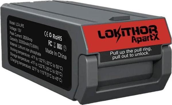 Lokithor LIFE 12.8Volt LiFePo4 2500A Takviye Gücü APARTX ile Uyumlu Yedek Akü - Image 1
