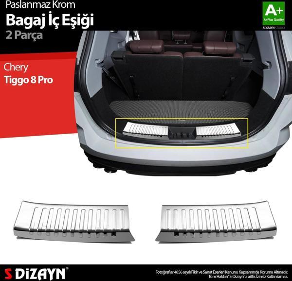 S-Dizayn Chery Tiggo 8 Pro Krom Bagaj İç Eşiği 2022 Üzeri A+ Kalite  - Image 1