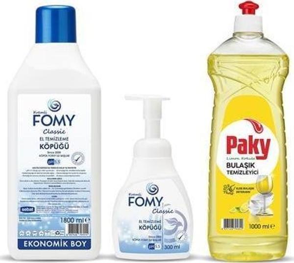 FOMY Classic Ferahlatıcı Dinlendirici Kremsi Cilt Temizleme Köpüğü Seti + Paky Bulaşık Deterjanı - Image 1