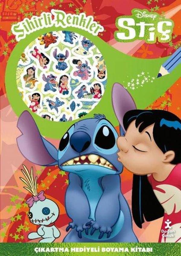 Disney Stiç - Sihirli Renkler Çıkartma Hediyeli Boyama Kitabı - Doğan Çocuk - Image 1