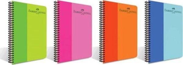 Faber-Castell Spiralli Defter Bicolor Plastik Kapak Çizgisiz 140 Yp A4 5075000129 - Image 1