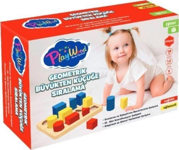 Play Wood Playwood Geometrik Büyükten Küçüğe Sıralama - Image 1