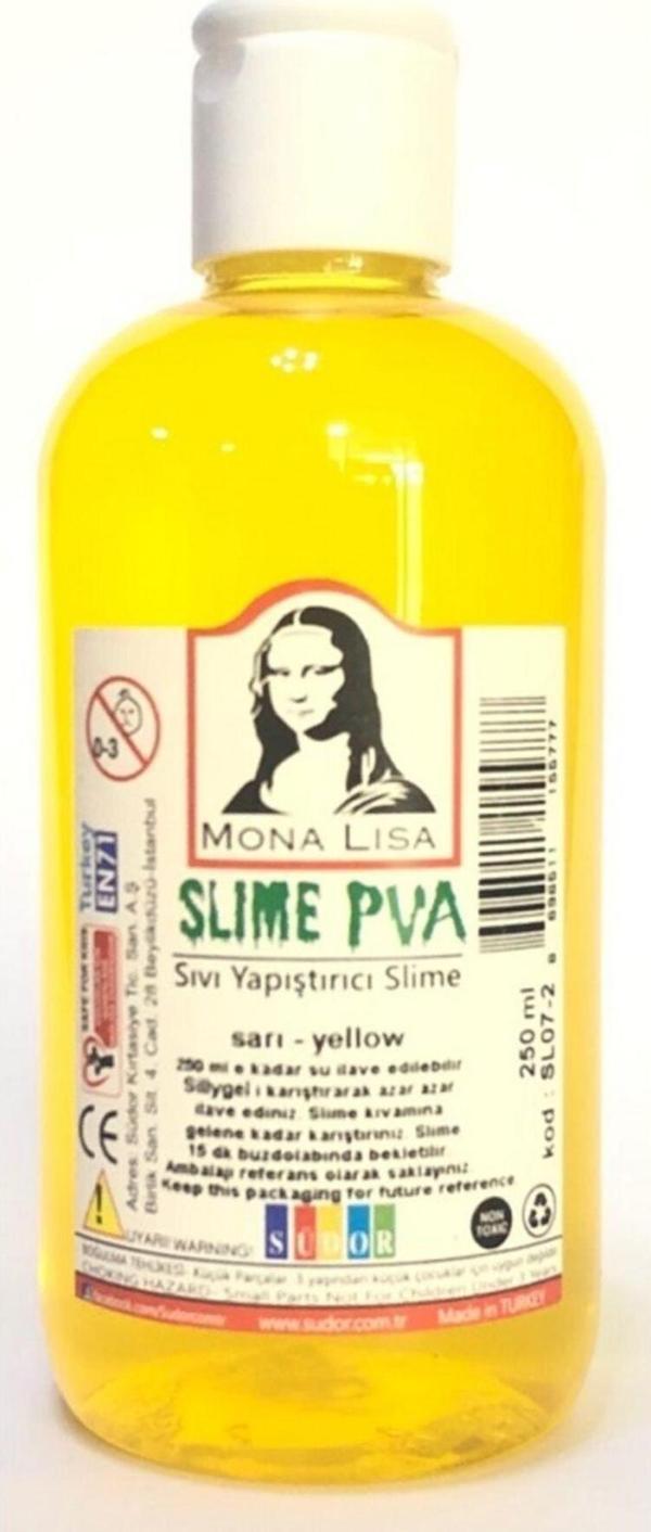 Südor Mona Lisa Slime (Slaym) Sıvı Yapıştırıcı Sarı 250 Ml. - Image 1