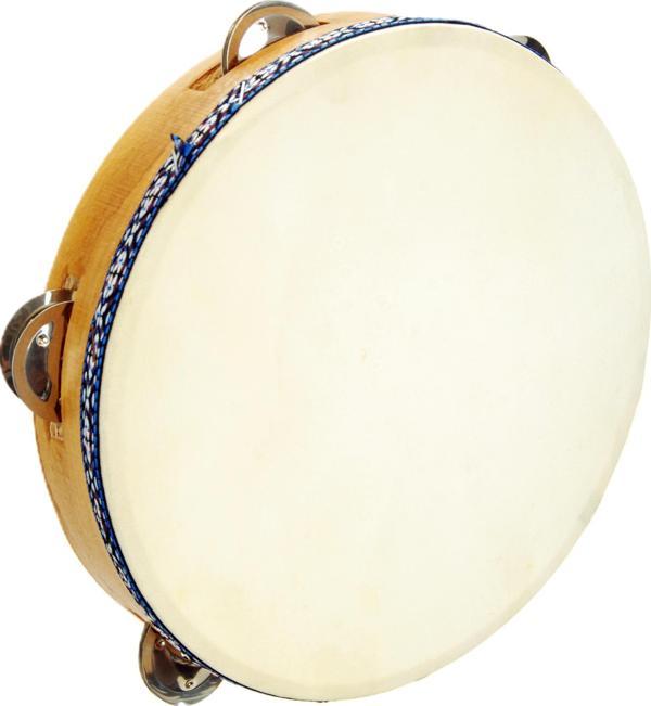 Ses Müzik Aletleri Tef Zilli Derili 22 Cm Dzd22 - Image 1
