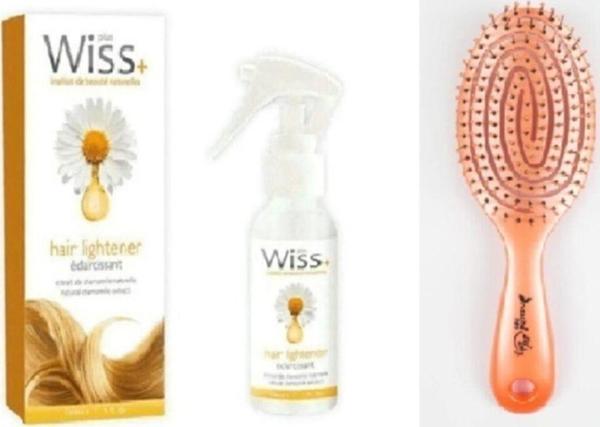 Wiss Plus Papatya Özlü Saç Rengi Açıcı Sprey 150 Ml & Nascita Pro Üç Boyutlu Oval Saç Fırçası - Image 1