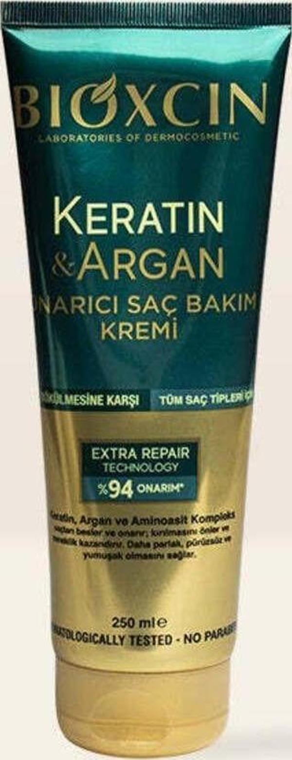 Bioxcin Keratin Argan Onarıcı Saç Bakım Kremi 250 Ml Yıpranmış Hasar Görmüş Saçlar (Bxc101) - Image 1