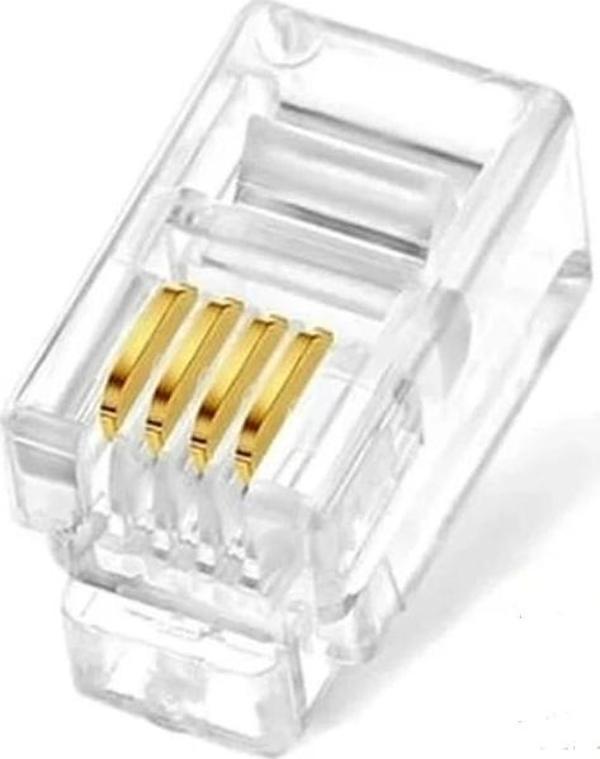 ENDER İNCE RJ12 TELEFON JAKI PLUG 4P 4C - Image 1