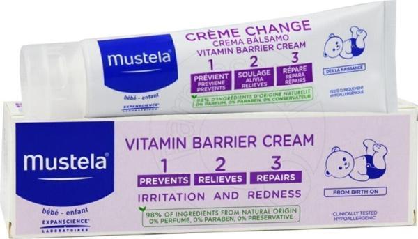 Mustela Vitamin Barrier Cream 1.2.3 Pişik Kremi 100 Ml - Image 1