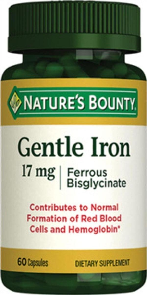 Nature'S Bounty Gentle Iron 17 Mg Takviye Edici Gıda 60 Kapsül - Image 1