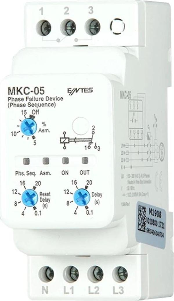 ENTES MKC-05 MOTOR KORUMA RÖLESİ %5-15 AYARLI - Image 1
