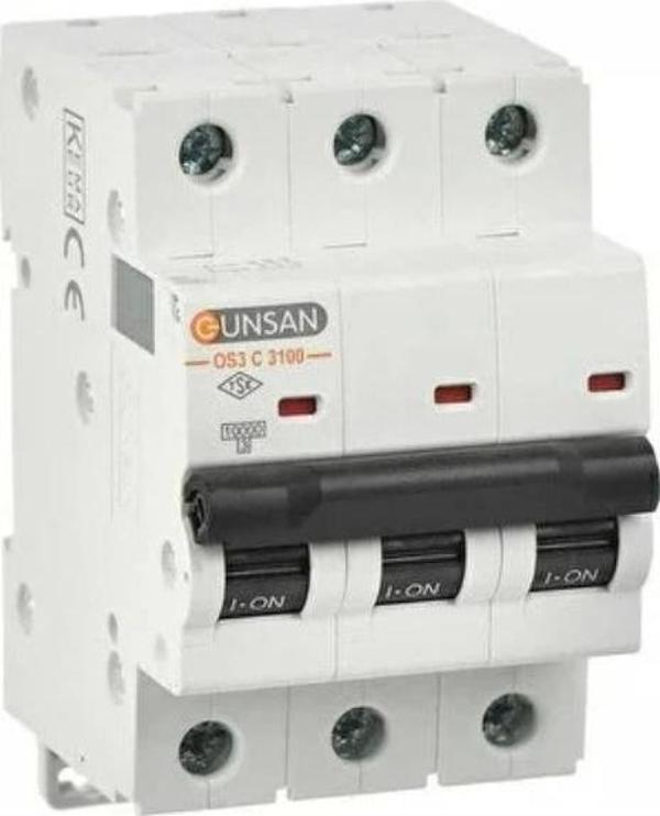 GÜNSAN 3X50A 10kA C Tip 3P Otamat Sigorta Valta - Image 1
