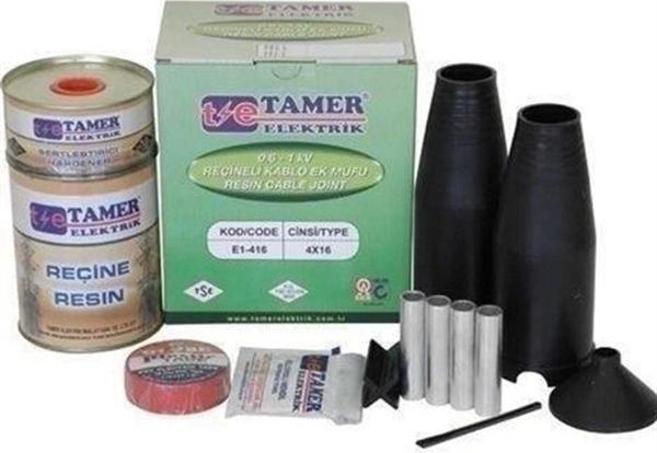TAMER 4X10 KABLO İÇİN REÇİNELİ EK MUF - Image 1