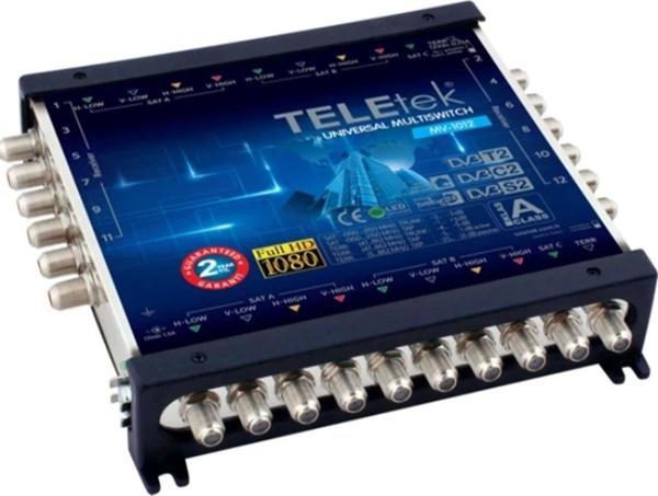 TELETEK 12 Çıkışlı Üniversal Multi Switch Hybrid Uydu Santrali Sonlu & Kaskatlı Kullanılabilir - Image 1