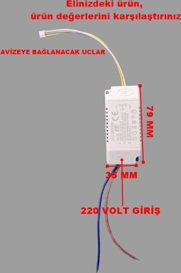 YILDIZ Led Avize Trafosu DC 70-150v 20-40w X 2 İki Modlu - Image 1
