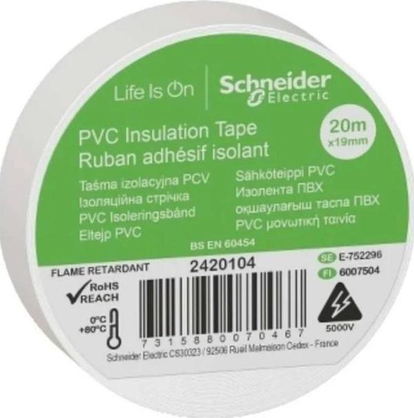 SCHNEİDER İZOLE BANT BEYAZ 19MM 20M - Image 1