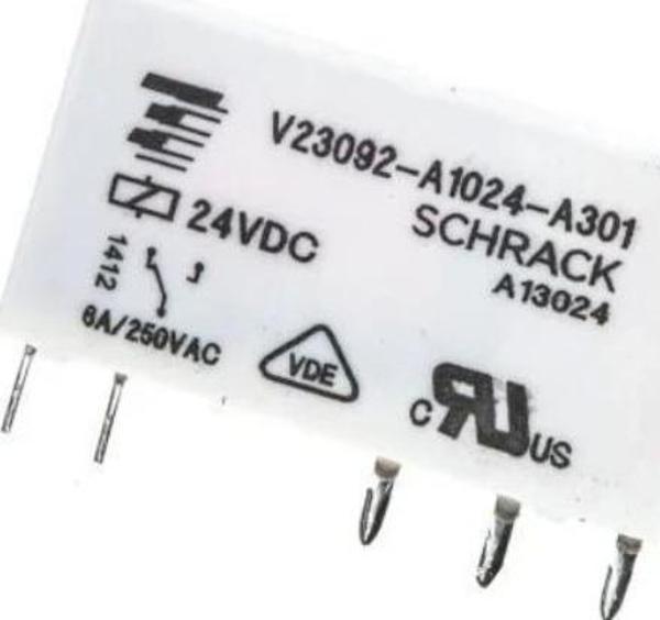 SCHRACK 1 Kutuplu 24V DC 6A 5 Pinli Yaprak Röle - Image 1