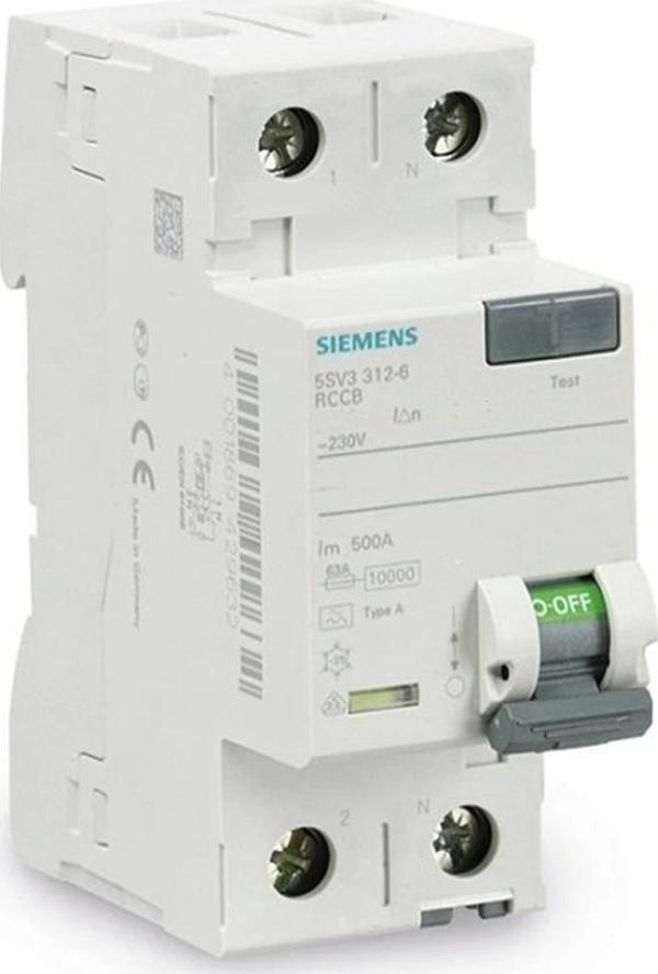 SİEMENS 1X40A 30 mA KAÇAK AKIM ROLESİ 70MM - Image 1