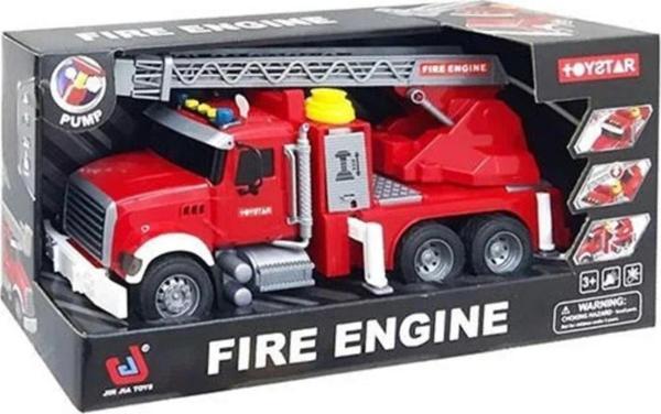 Can-Em Oyuncak Can-Em Sürtmeli İtfaiye Fire Engine Sesli Işıklı Su Fışkırtan Kırmızı Kamyon 3+ - Image 1