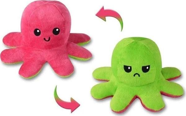 Milky Ada Toys Peluş Ahtapot 30 Cm Değişen Yüz Ahtapot Gülen-Kızgın Yüz Ahtapot - Image 1