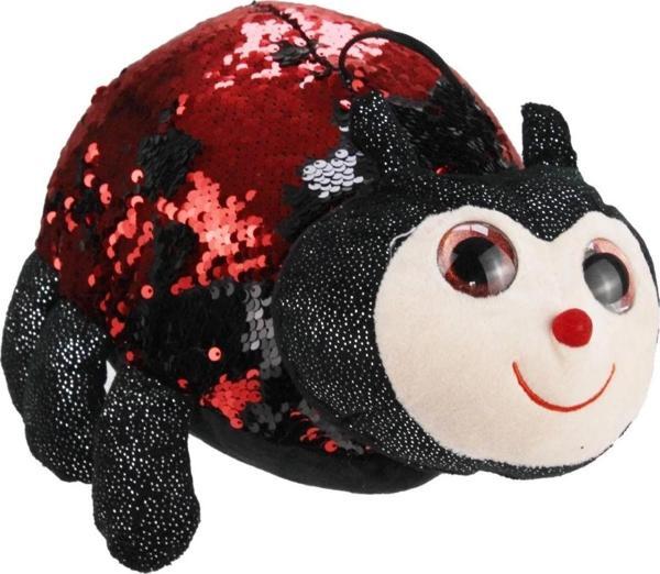 Milky Ada Toys Peluş Uğur Böceği 35 Cm Renk Değiştiren Pullar Kırmızı - Siyah Soft Yumuşak Uyku Ve Oyun Arkadaşı - Image 1