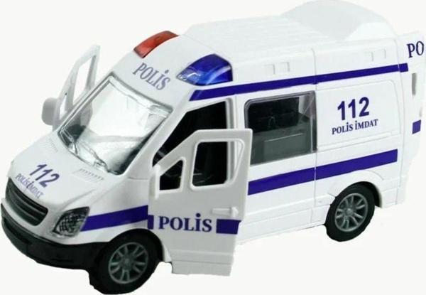 Milky Ada Toys Sürtmeli Ambulans İtfaiye Polis Jandarma Araçları 1:32 Ölçek - Image 1