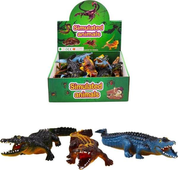 Milky Ada Toys Timsah Pvc Esnek Hareketli Crocodile 20 Cm Yeşil Tekli - Image 1