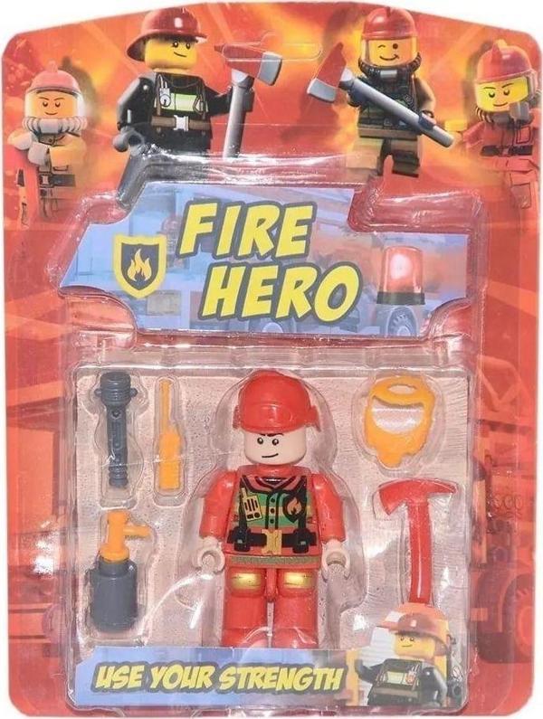 Öz Bayraktar Lego İtfaiye Karakteri Araç Ve Gereçleri Fıre Hero - Image 1