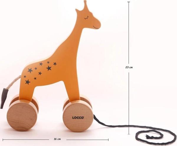 Locco Ahşap Zürafa Sarı Wooden Giraffe Yellow Ahşap Oyuncak - Image 1
