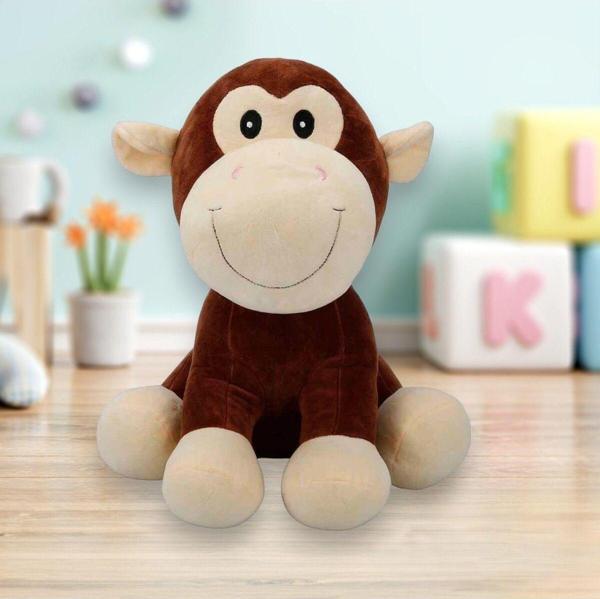 Sunman Puffy Friends Monkey Sevimli Oyun Ve Uyku Arkadaşım Maymun 35 X 30 Cm - Image 1
