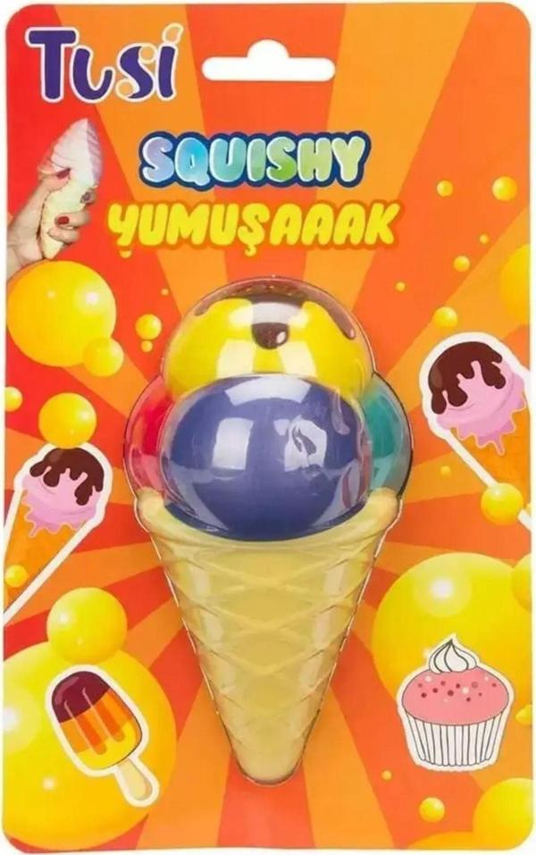 Tusi Kartela Renkli Yumuşak Tusı Squıshy Unicorn Karpuz Çilek Dondurma Asortili 3+ Yaş - Image 1